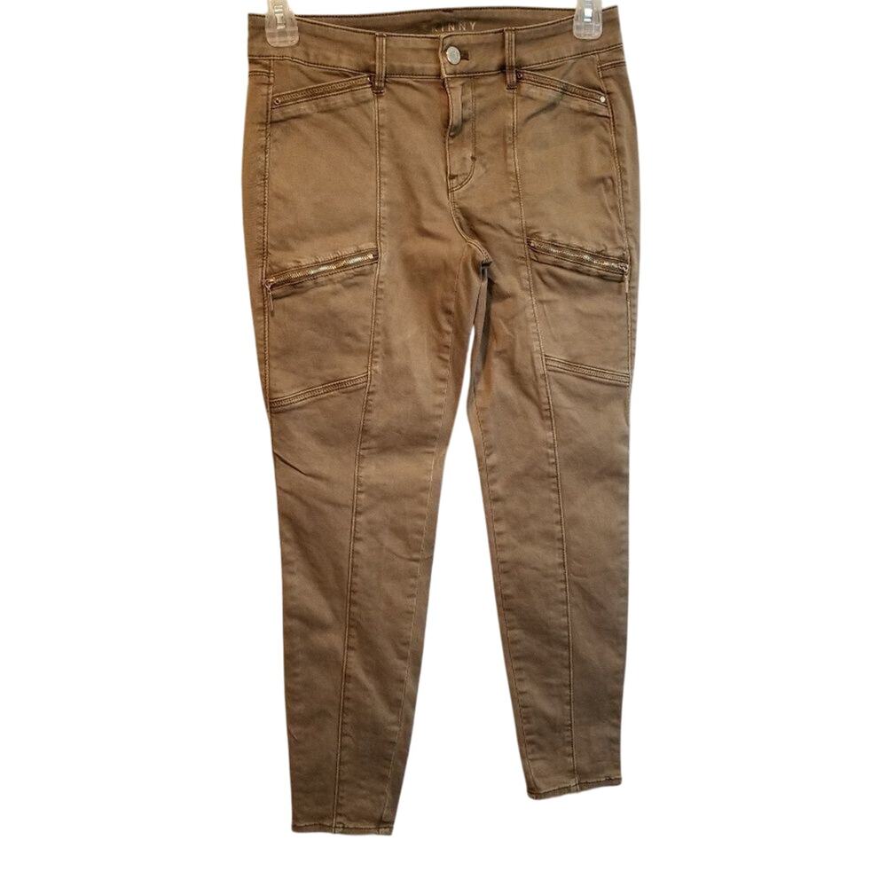 White House Black Market Skinny‎ Ankle Stretch Khaki pants size 4